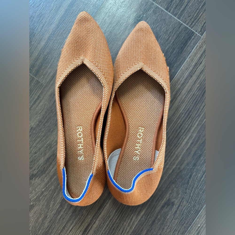 Rothy's W6.5 Burnt Orange The Point Flat